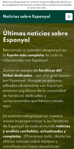 Podgląd witryny Espanyol News, medium z kraju Hiszpania do artykułów sponsorowanych