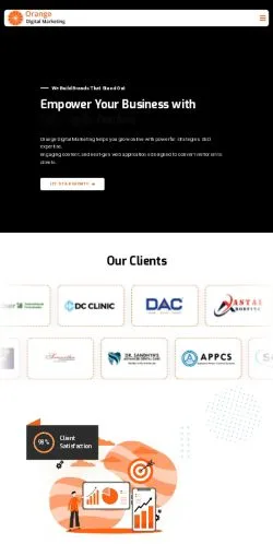 Podgląd witryny Orange Digital Marketing, medium z kraju Indie do artykułów sponsorowanych