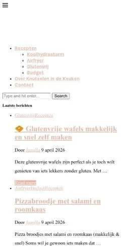 Anteprima del sito Knutselen in de Keuken, media di Paesi Bassi per articoli sponsorizzati