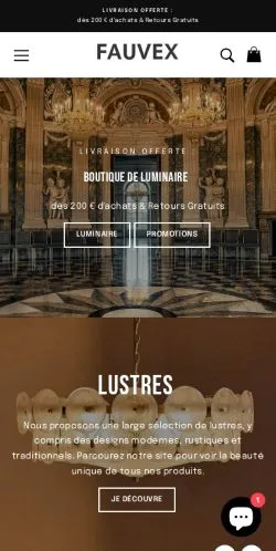 Podgląd witryny Lustre-Fauvex, medium z kraju Francja do artykułów sponsorowanych