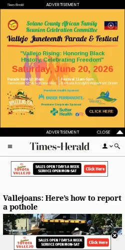 Podgląd witryny Times-Herald, medium z kraju Stany Zjednoczone do artykułów sponsorowanych