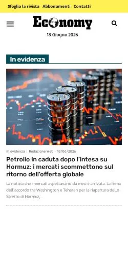 Anteprima del sito Economy Magazine, media di Italia per articoli sponsorizzati