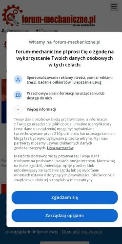 Podgląd witryny Forum Mechaniczne, medium z kraju Polska do artykułów sponsorowanych