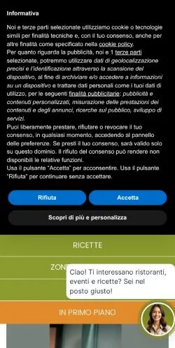 Anteprima del sito Brescia a Tavola, media di Italia per articoli sponsorizzati