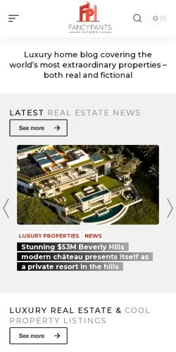 Aperçu du site Fancy Pants Homes, média de États-Unis pour articles sponsorisés