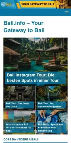 Anteprima del sito Bali Info, media di Germania per articoli sponsorizzati