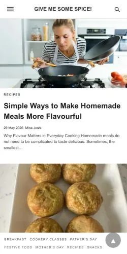 Anteprima del sito Give Me Some Spice, media di Regno Unito per articoli sponsorizzati
