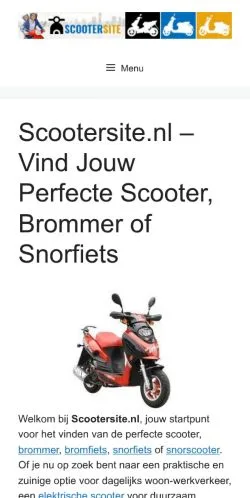Anteprima del sito Scootersite, media di Paesi Bassi per articoli sponsorizzati