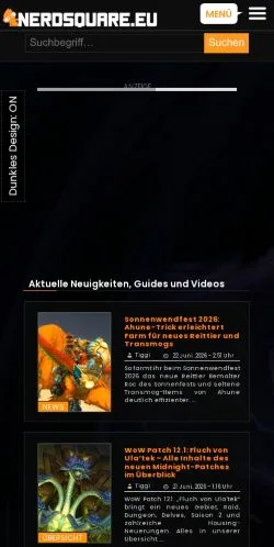 Vista previa del sitio Nerdsquare, medio de Alemania para artículos patrocinados