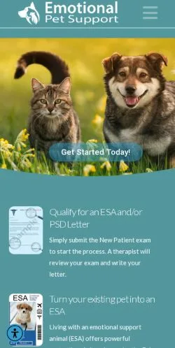 Anteprima del sito EmotionalPetSupport, media di Stati Uniti per articoli sponsorizzati