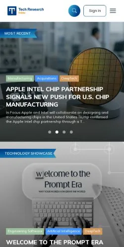 Sponsorlu makaleler için Amerika Birleşik Devletleri medyası Tech Research Online sitesinin önizlemesi