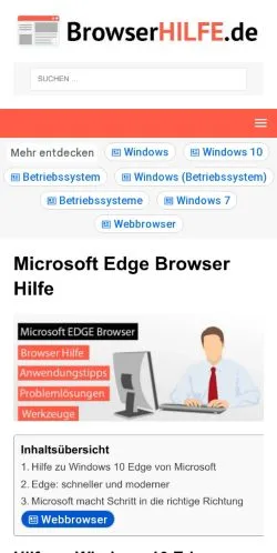 Sponsorlu makaleler için Almanya medyası 🏅 Microsoft Edge Browser Hilfe sitesinin önizlemesi
