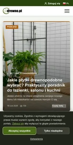 Anteprima del sito Drewno, media di Polonia per articoli sponsorizzati