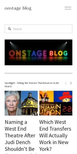 Anteprima del sito OnStage Blog, media di Stati Uniti per articoli sponsorizzati