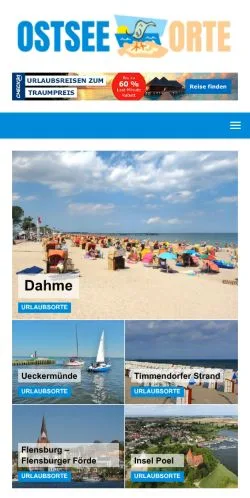 Anteprima del sito Ostsee ☀️ Deine Urlaubsorte, media di Germania per articoli sponsorizzati