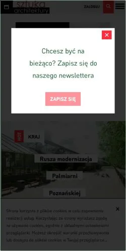 Podgląd witryny Sztuka Architektury, medium z kraju Polska do artykułów sponsorowanych