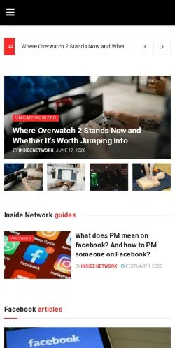 스폰서 기사용 네덜란드 매체 InsideNetwork 사이트 미리보기