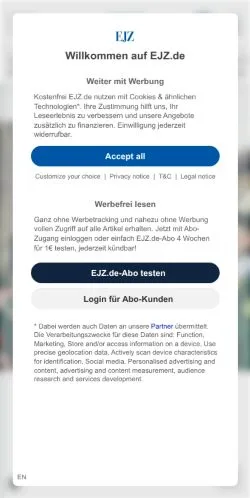 Forhåndsvisning af Elbe-Jeetzel-Zeitung, medie fra Tyskland til sponsorerede artikler