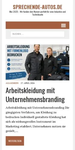 Anteprima del sito Sprechende Autos, media di Germania per articoli sponsorizzati