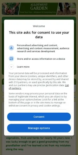 Anteprima del sito Allotment Garden, media di Stati Uniti per articoli sponsorizzati