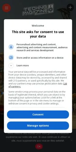 スポンサード記事向けのフランスメディア、TechnoMagのサイトプレビュー