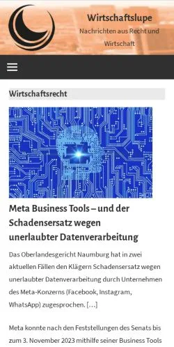 Anteprima del sito Wirtschaftslupe, media di Germania per articoli sponsorizzati