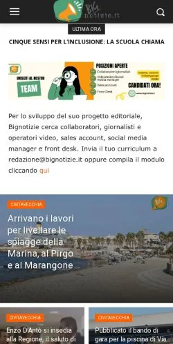 Anteprima del sito bignotizie, media di Italia per articoli sponsorizzati