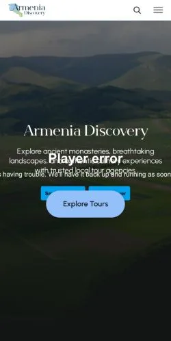 スポンサード記事向けのアメリカ合衆国メディア、Armenia Discoveryのサイトプレビュー