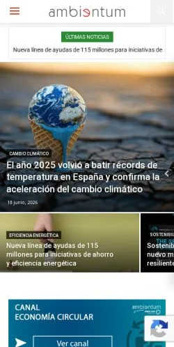 Forhåndsvisning af Ambientum, medie fra Spanien til sponsorerede artikler