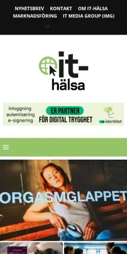 Anteprima del sito IT-Hälsa, media di Svezia per articoli sponsorizzati