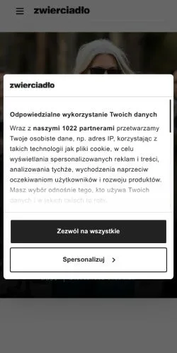 Anteprima del sito Magazyn Zwierciadło, media di Polonia per articoli sponsorizzati