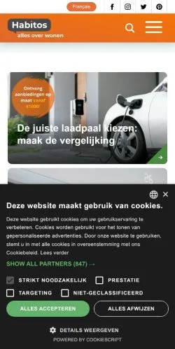 Anteprima del sito Habitos, media di Belgio per articoli sponsorizzati