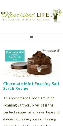 스폰서 기사용 미국 매체 The Nourished Life 사이트 미리보기