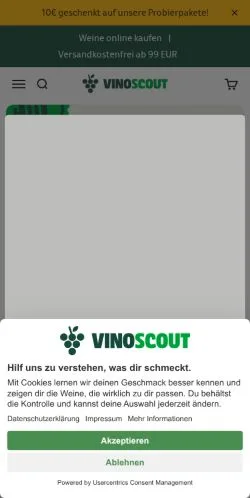 スポンサード記事向けのドイツメディア、Vinoscoutのサイトプレビュー