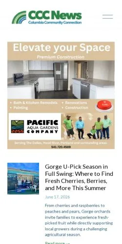 Preview of the Columbia Community Connection website, a media outlet in United States for sponsored articles
