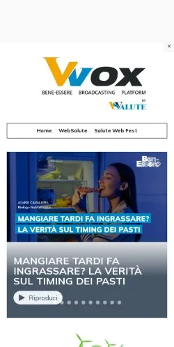 Forhåndsvisning af Vvox, medie fra Italien til sponsorerede artikler