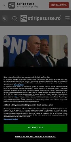 Anteprima del sito Știri pe Surse, media di Romania per articoli sponsorizzati
