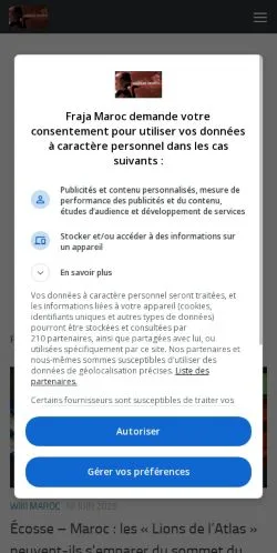 Preview of the Fraja Maroc website, a media outlet in France for sponsored articles