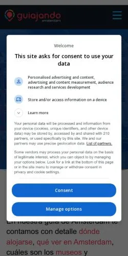 スポンサード記事向けのスペインメディア、Amsterdam Doのサイトプレビュー