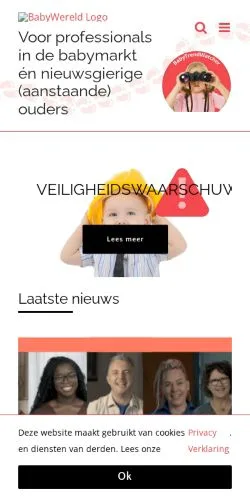 Podgląd witryny Home babywereld, medium z kraju Holandia do artykułów sponsorowanych