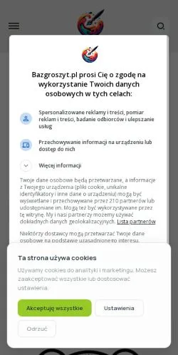Anteprima del sito Bazgroszyt, media di Polonia per articoli sponsorizzati