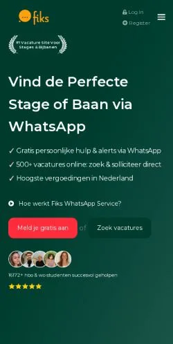 スポンサード記事向けのオランダメディア、Fiksのサイトプレビュー