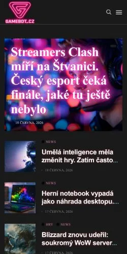 Sponsorlu makaleler için Çekya medyası GAMEBOT sitesinin önizlemesi