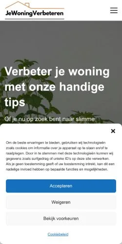 스폰서 기사용 네덜란드 매체 Jewoningverbeteren 사이트 미리보기