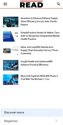 Preview of the ReadMagazine website, a media outlet in United States for sponsored articles