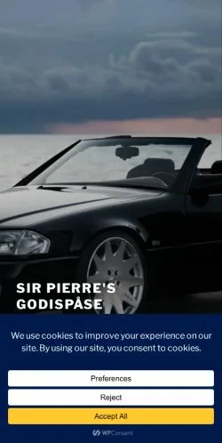스폰서 기사용 스웨덴 매체 Sir Pierre's Godispåse 사이트 미리보기