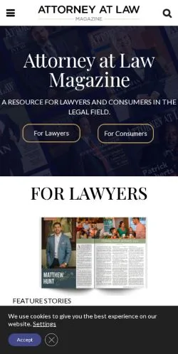 Anteprima del sito Attorney At Law Magazine, media di Stati Uniti per articoli sponsorizzati