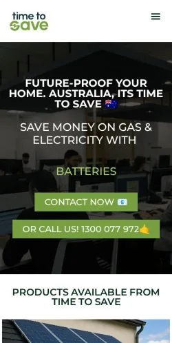 Anteprima del sito Time to Save, media di Australia per articoli sponsorizzati