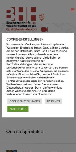 Anteprima del sito Bauherrenhilfe, media di Germania per articoli sponsorizzati