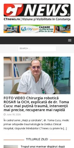 Podgląd witryny CTnews, medium z kraju Rumunia do artykułów sponsorowanych